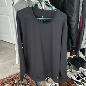 Rhône Men’s Long-Sleeve Warm-Up Sweater - Black